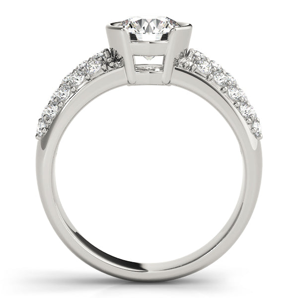 Round Pave Diamond Engagement Ring · 1.60 ct tw