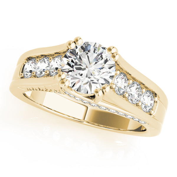 Round Single Row Channel Set Diamond Engagement Ring · 1.47 ct tw