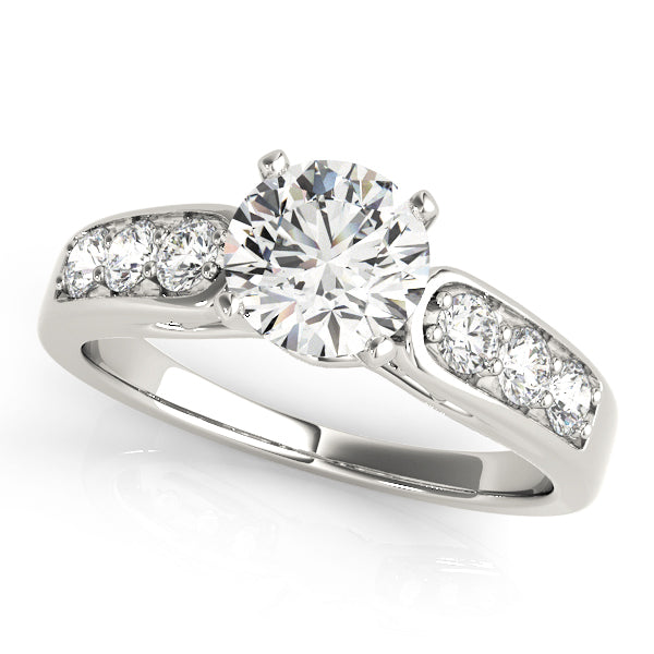 Single Row Channel Set Diamond Engagement Ring · 0.42 ct tw