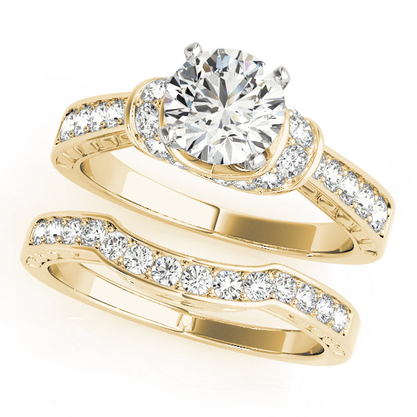 Cluster Sides Diamond Engagement Ring · 0.40 ct tw