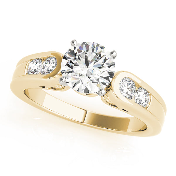 Single Row Channel Set Diamond Engagement Ring · 0.38 ct tw