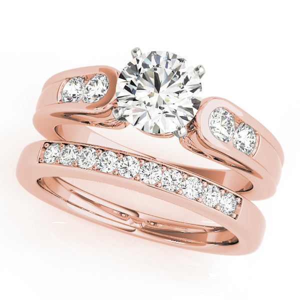 Single Row Channel Set Diamond Engagement Ring · 0.38 ct tw