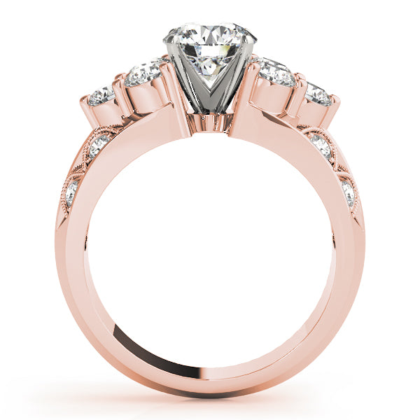 Cluster Sides Diamond Engagement Ring · 1.02 ct tw