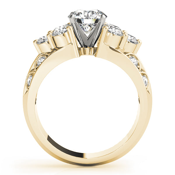 Cluster Sides Diamond Engagement Ring · 1.02 ct tw