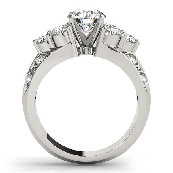 Cluster Sides Diamond Engagement Ring · 1.02 ct tw