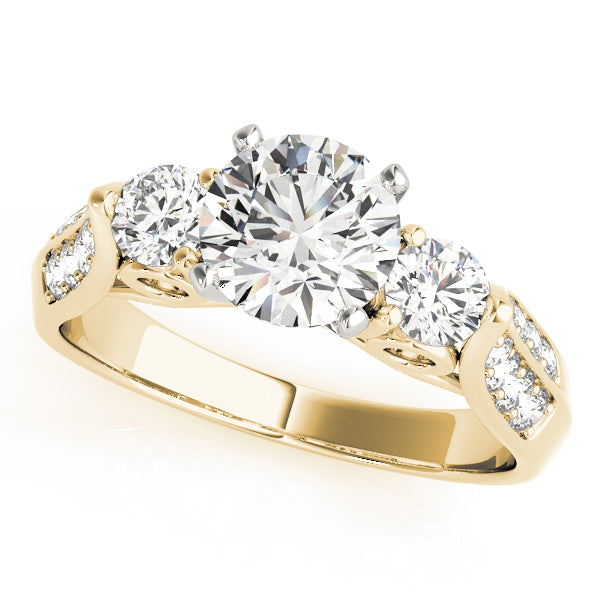Round Three-Stone Diamond Engagement Ring · 0.65 ct tw