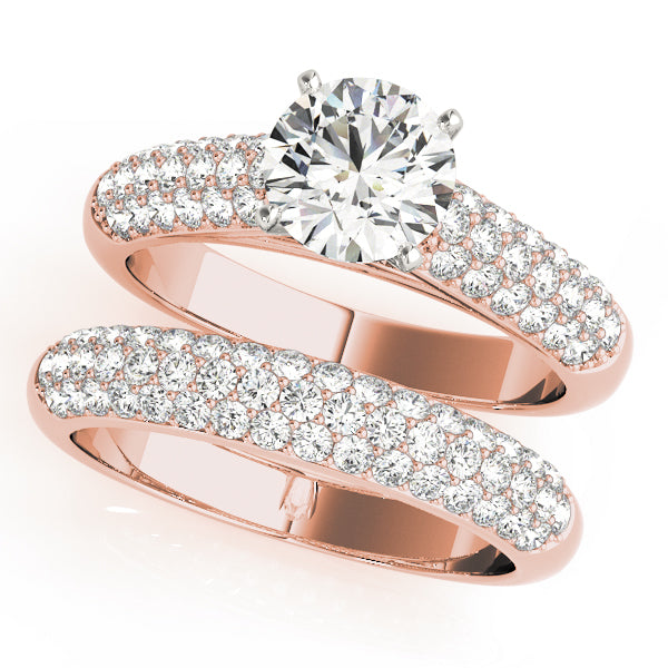 Pave Diamond Engagement Ring · 0.38 ct tw