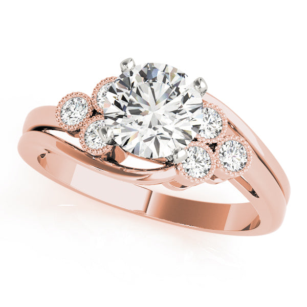 Cluster Sides Diamond Engagement Ring · 0.18 ct tw
