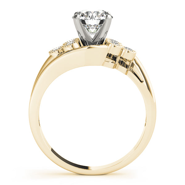 Cluster Sides Diamond Engagement Ring · 0.18 ct tw