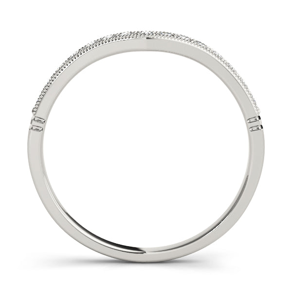 Curved Diamond Wedding Band · 0.07 ct tw