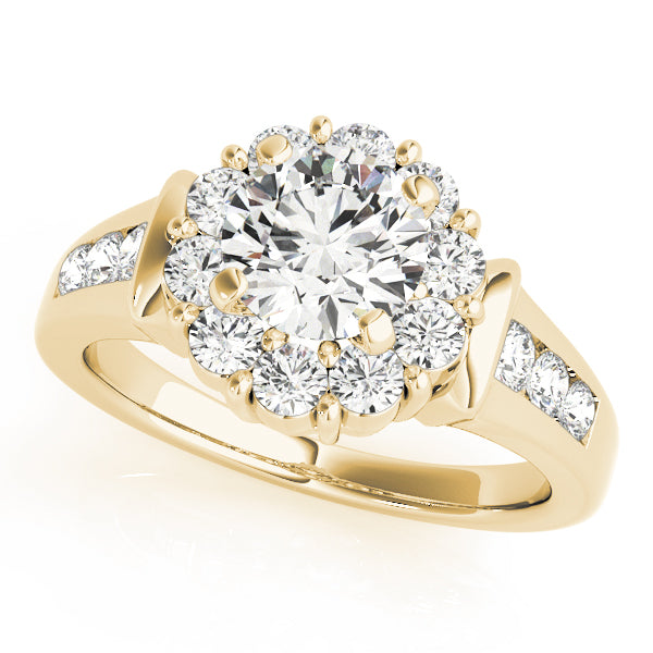 Round Halo Diamond Engagement Ring · 0.74 ct tw