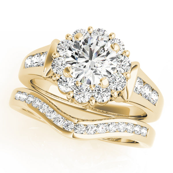 Round Halo Diamond Engagement Ring · 0.74 ct tw