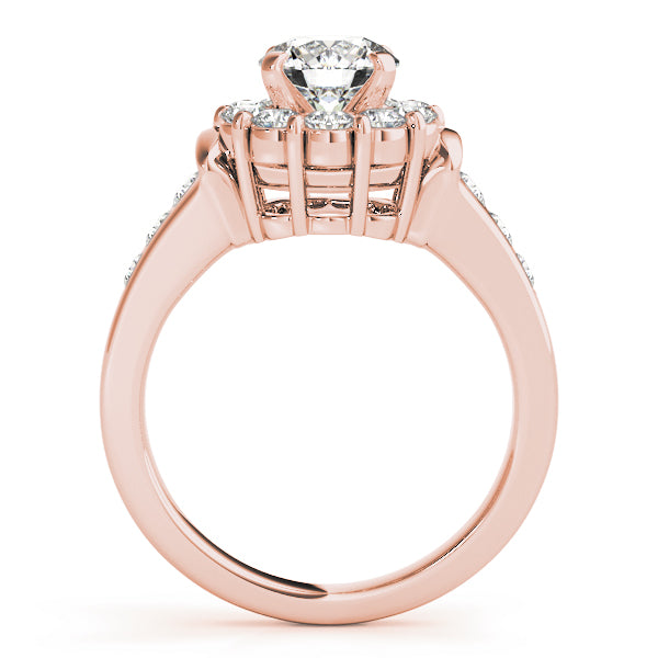Round Halo Diamond Engagement Ring · 0.74 ct tw