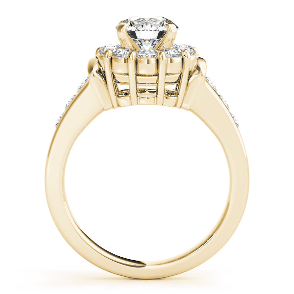 Round Halo Diamond Engagement Ring · 0.74 ct tw