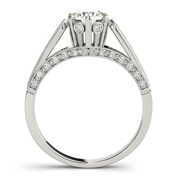 Round Single Row Prong Set Diamond Engagement Ring · 1.10 ct tw