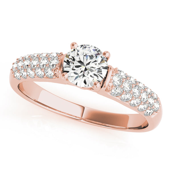 Pave Diamond Engagement Ring · 0.42 ct tw