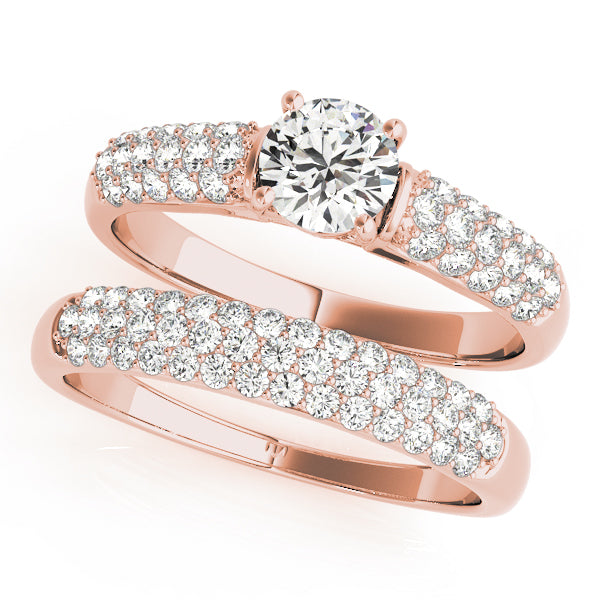 Pave Diamond Engagement Ring · 0.42 ct tw