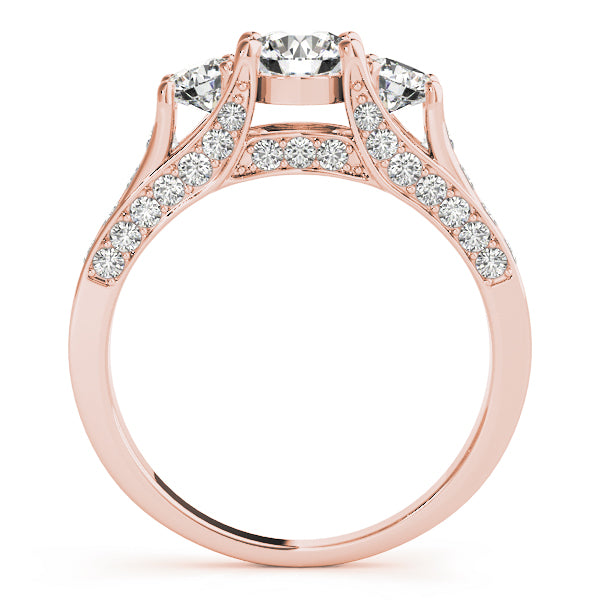 Round Three-Stone Diamond Engagement Ring · 1.26 ct tw