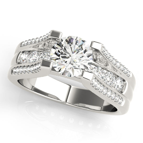 Round Multi-Row Diamond Engagement Ring · 1.54 ct tw