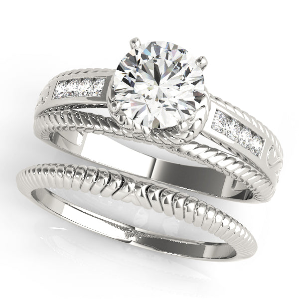 Single Row Channel Set Diamond Engagement Ring · 0.12 ct tw