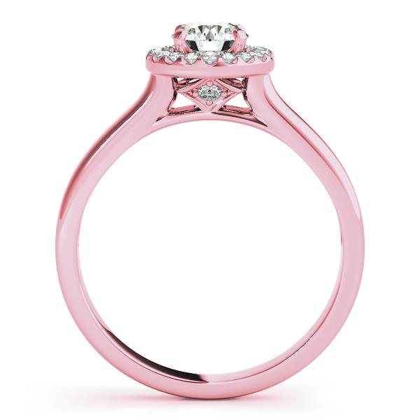 Round Halo Diamond Engagement Ring · 0.10 ct tw