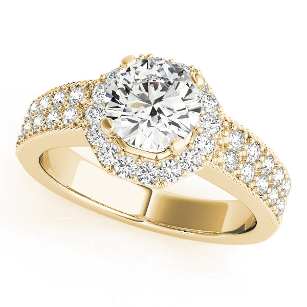 Round Halo Diamond Engagement Ring · 0.31 ct tw