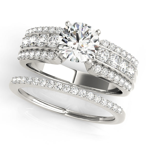 Multi-Row Diamond Engagement Ring · 0.46 ct tw