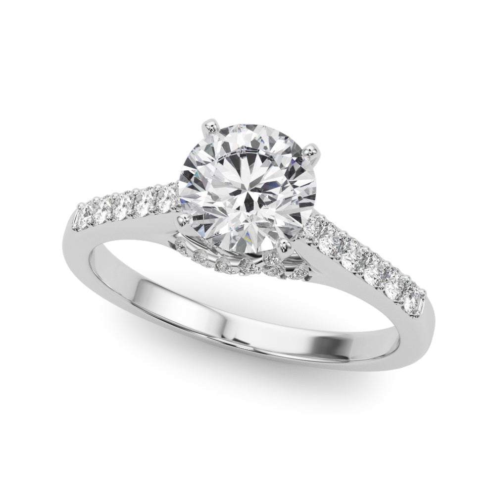 Single Row Channel Set Diamond Engagement Ring · 0.23 ct tw