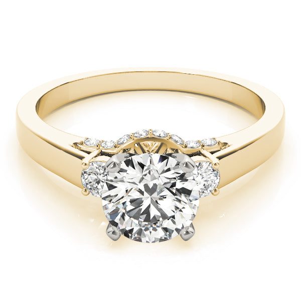 Round Three-Stone Diamond Engagement Ring · 0.28 ct tw