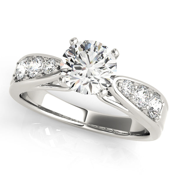 Single Row Channel Set Diamond Engagement Ring · 0.40 ct tw