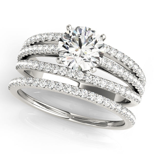 Multi-Row Diamond Engagement Ring · 0.37 ct tw