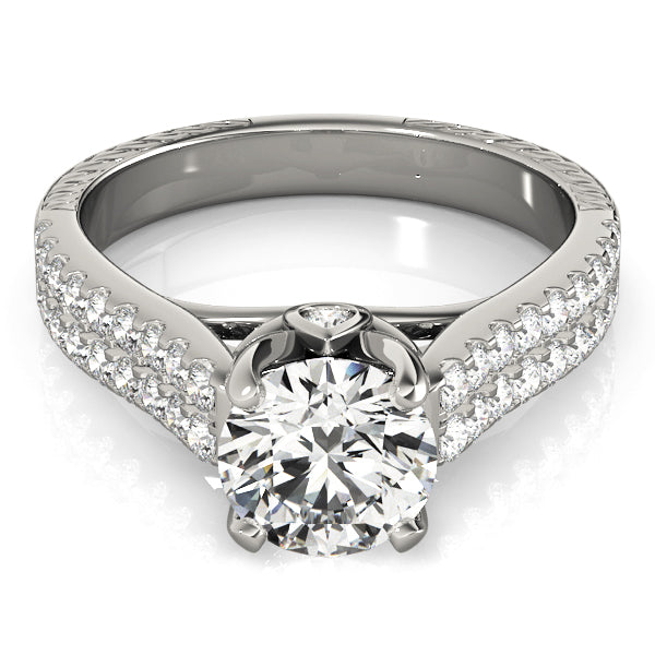 Pave Diamond Engagement Ring · 0.53 ct tw