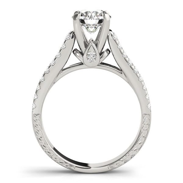 Pave Diamond Engagement Ring · 0.53 ct tw