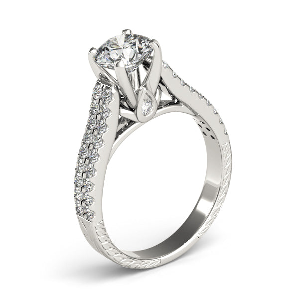 Pave Diamond Engagement Ring · 0.53 ct tw