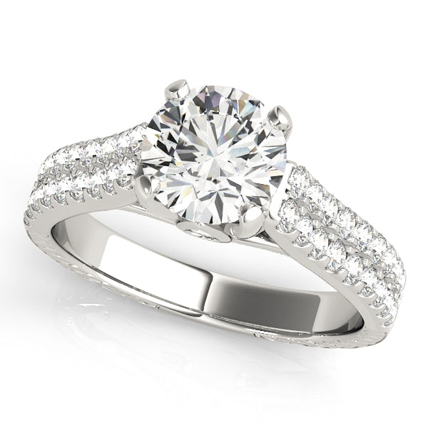 Pave Diamond Engagement Ring · 0.53 ct tw