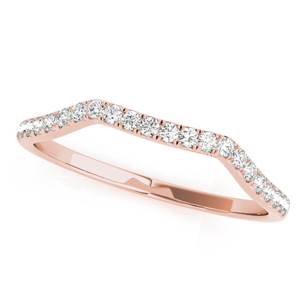 Curved Diamond Wedding Band · 0.13 ct tw