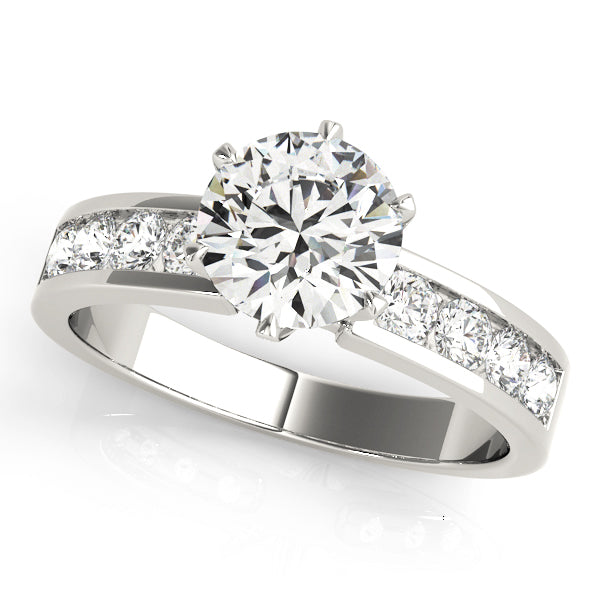 Round Single Row Channel Set Diamond Engagement Ring · 2.80 ct tw