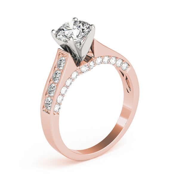 Single Row Channel Set Diamond Engagement Ring · 0.43 ct tw