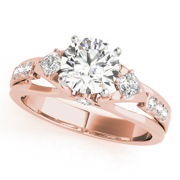 Round Three-Stone Diamond Engagement Ring · 0.29 ct tw