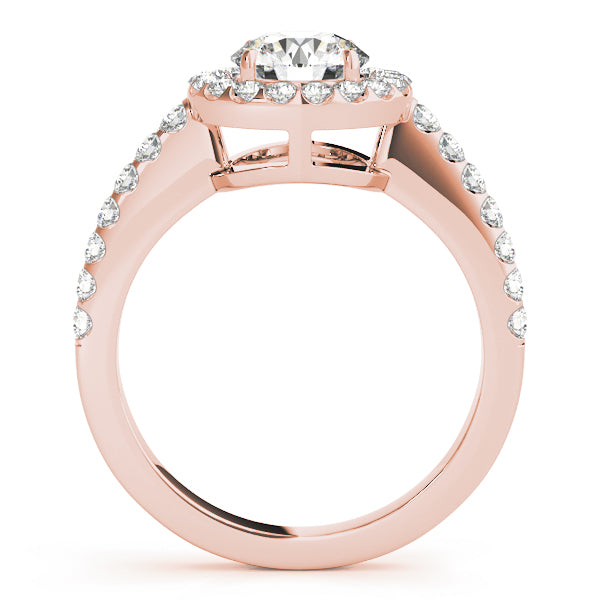 Round Halo Diamond Engagement Ring · 1.05 ct tw