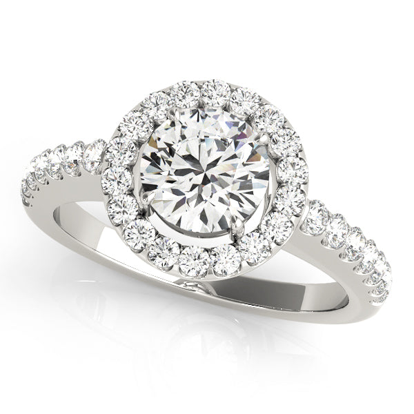 Round Halo Diamond Engagement Ring · 2.15 ct tw