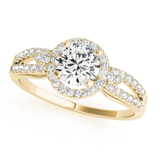 Round Halo Diamond Engagement Ring · 0.30 ct tw