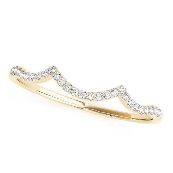Curved Diamond Wedding Band · 0.08 ct tw