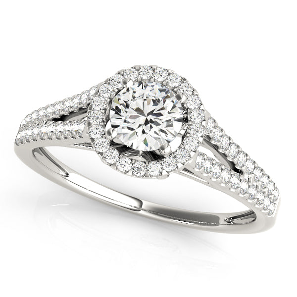 Round Halo Diamond Engagement Ring · 0.25 ct tw