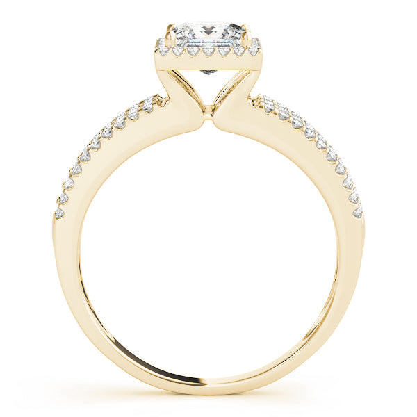Square Halo & Cushion Diamond Engagement Ring · 0.75 ct tw