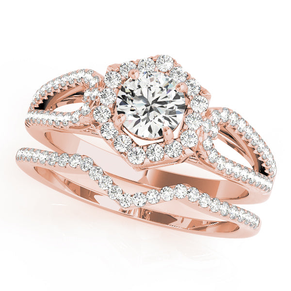 Round Halo Diamond Engagement Ring · 1.39 ct tw
