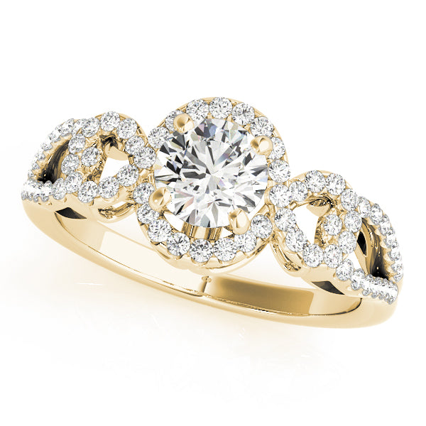 Round Halo Diamond Engagement Ring · 0.34 ct tw