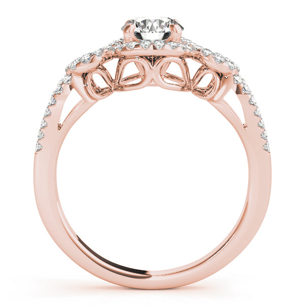 Round Halo Diamond Engagement Ring · 0.33 ct tw