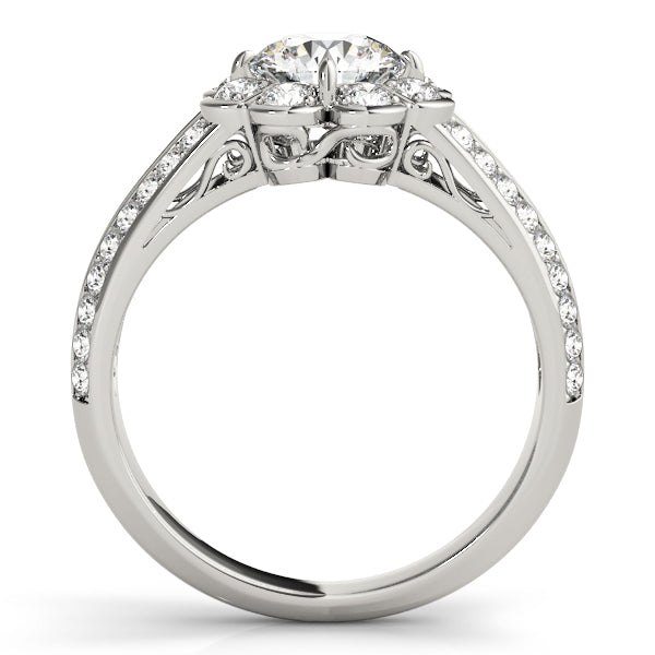 Round Halo Diamond Engagement Ring · 1.44 ct tw