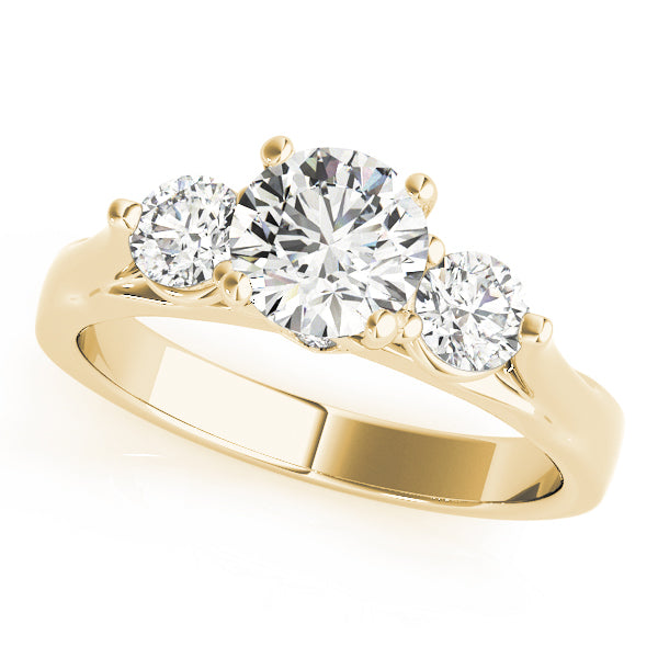 Round Three-Stone Diamond Engagement Ring · 0.43 ct tw